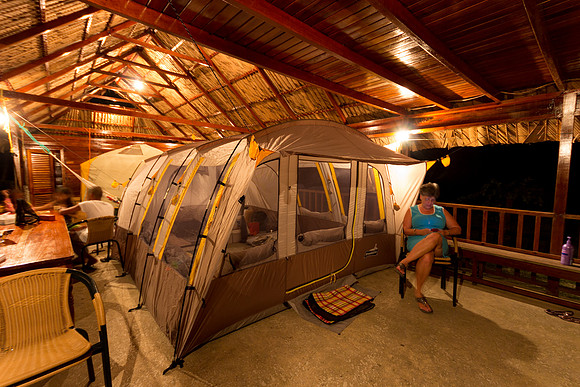Tent under cover